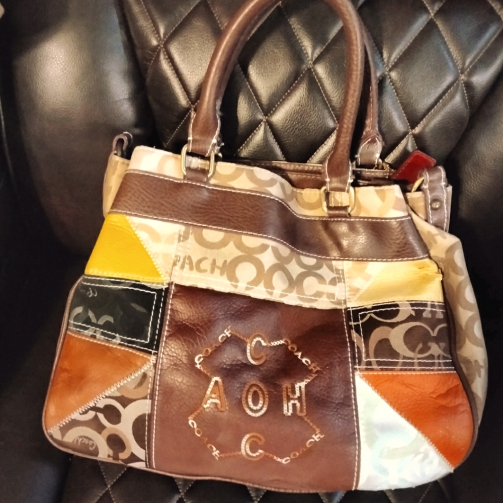 Coach Multi-Path Pattern Style Purse - image 1
